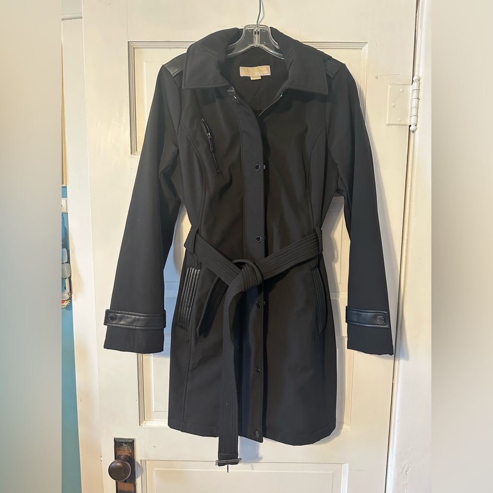 MICHAEL KORS Fleece Lined Black Trench Coat